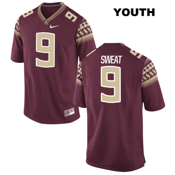 Youth NCAA Nike Florida State Seminoles #9 Josh Sweat College Red Stitched Authentic Football Jersey ITL0669CO